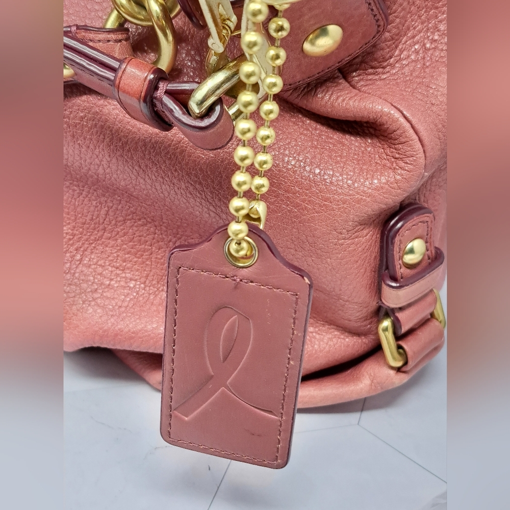 Coach Brooke Limited Edition Breast Cancer Awareness Rose Pink Hobo Handbag - Picture 8 of 13